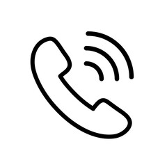 Call icon vector. Noisy phone Flat calling sign illustration on white background.
