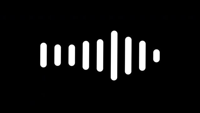 Abstract wave motion equalizer. Digital interface element. Seamless loop