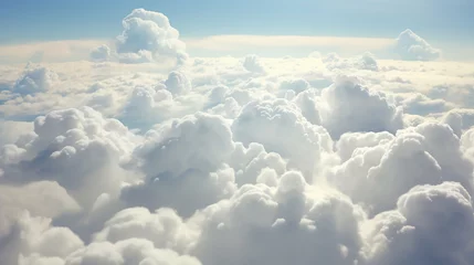 Fotobehang detailed view of a fluffy cloud formation © PixelGuru