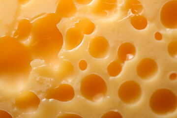 hard cheese with holes, food texture, macro shot, header, tasty details, super close-up, café print, food photography - 625734860