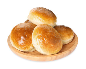 Tasty scones prepared on soda water isolated on white