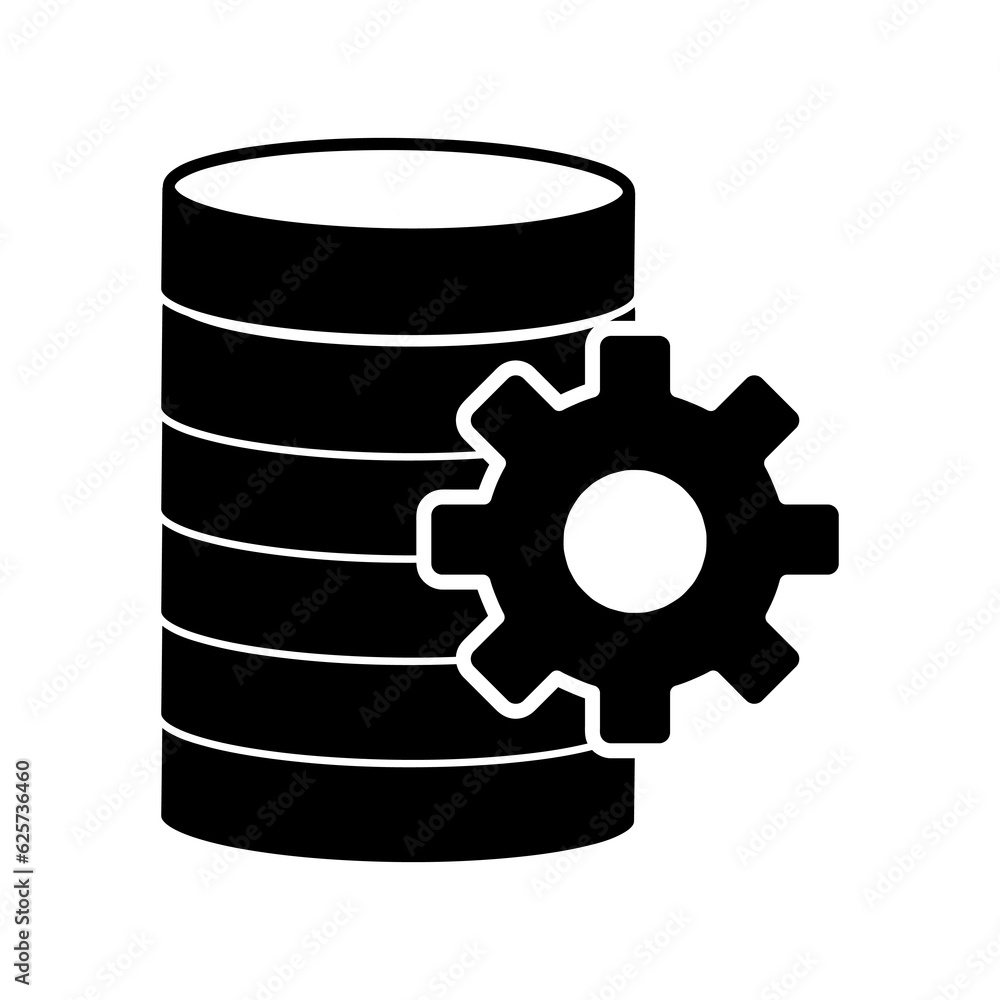 Aufkleber database center, data server settings.database center, data server settings sign design template for
