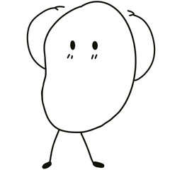 Potato cartoon Outline