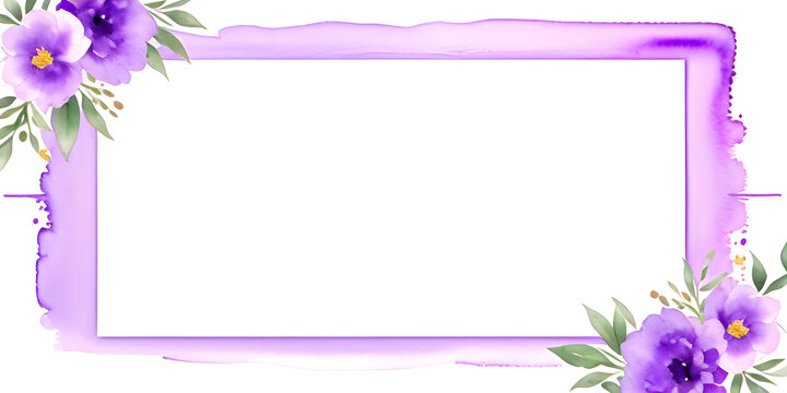 purple frame of flowers