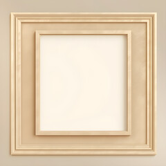 beige and gold graphical frame for graphics and overlays, made with AI generative technologies 