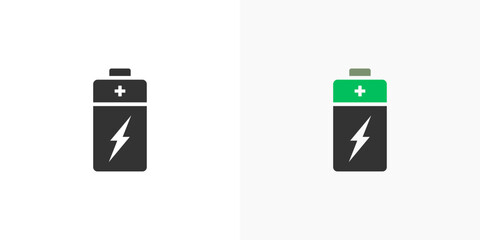 Best battery icon vector or battery icon isolated in flat style. Battery icon vector for energy related design elements. And suitable for the battery icon on mobile apps or websites.