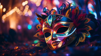 carnival mask on the stage