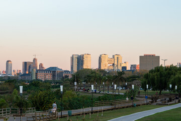 People enjoying a linda on the Costanera de Vicente Lopez in Buenos Aires, the capital of Argentina.