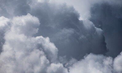 Dramatic sky with stormy clouds. Abstract nature background.