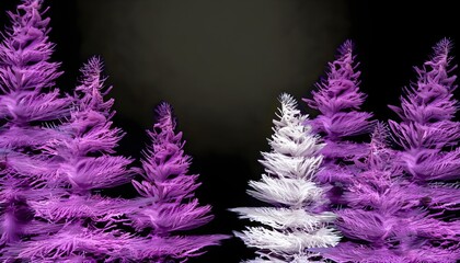 Tree , purple and white tree black backgrounds , Ai generated 