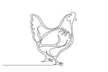 chicken rooster egg animal farm line art