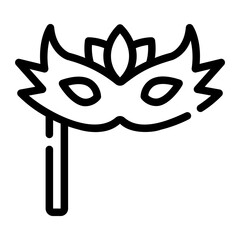party mask Line Icon