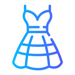 dress Line Gradient Icon