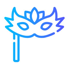 party mask Line Gradient Icon