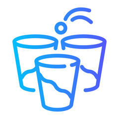 beer pong Line Gradient Icon