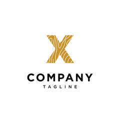 Letter X Wood carpentry logo icon vector template.eps