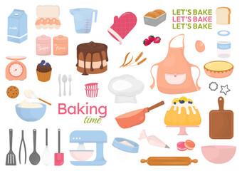 Bakery and baking set design elements