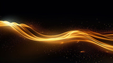 Fototapeta na wymiar golden particles lines background, generative ai