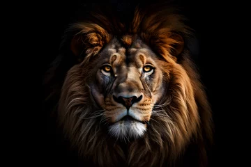 Raamstickers portrait of a lion © Luke