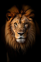 portrait of a lion