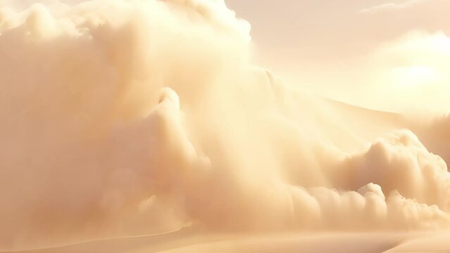 Sandstorm turbulence in the desert
Large sandstorm in the desert with dust wave toward camera

