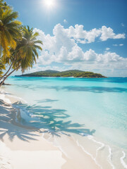 beach with palm trees
Generative AI