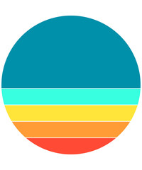 retro sunset vintage old design for background t-shirt, POD, book cover and other Print on demand retro sunset vintage