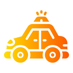police car Gradient icon