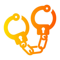 handcuffs Gradient icon