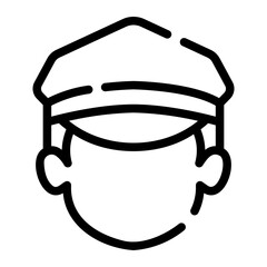 policeman Line Icon