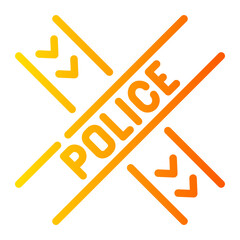 crime scene Line Gradient Icon