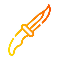 knife Line Gradient Icon