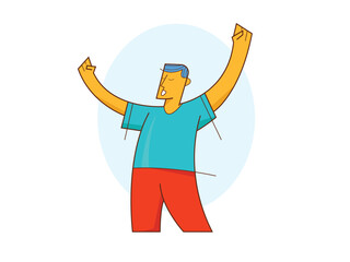 Man healthy lifestyle, Success, celebrating victory concept