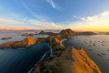 Padar Island in Komodo National Park, Beautiful landscape Indonesia 
