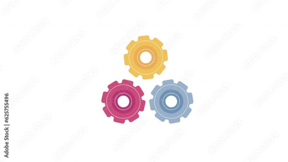 Poster gears cogs settings machinery animation