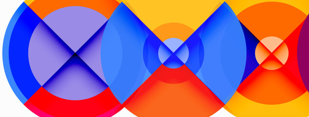 Fototapeta premium Circle trendy minimal geometric abstract background. Vector Illustration For Wallpaper, Banner, Background, Card, Book Illustration, landing page