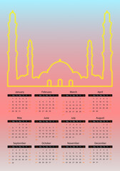 Calendar for 2024 Dragon