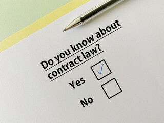 Questionnaire about law
