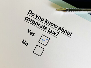 Questionnaire about law