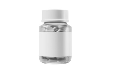 Medical pill bottle with health care concept, 3d rendering.