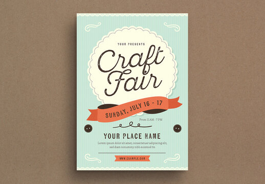 Vintage Rustic Craft Fair Event Flyer