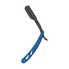 Razor barber tools shop design illustration for barbershop.