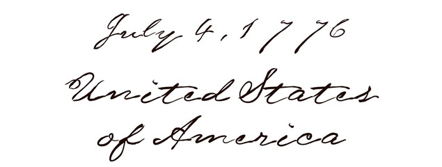 Digital png of july 4, 1776 united states of america text on transparent background
