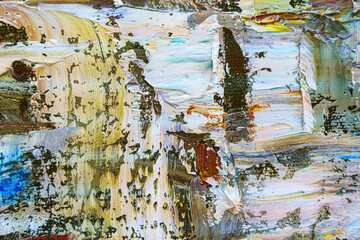Colorful abstract oil painting art background. Texture of canvas and oil.