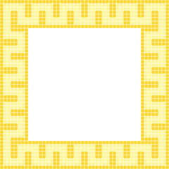 Yellow tile frame, Mosaic tile frame, Tile frame, Seamless pattern, Mosaic  frame seamless pattern, Mosaic tiles texture or background. Bathroom wall tiles, swimming pool tiles with beautiful 