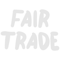 Digital png illustration of fair trade text on transparent background
