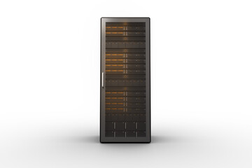 Digital png illustration of computer server on transparent background