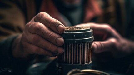 Coffee Connection: A Closeup of a Woman's Hands Holding a Cup in a Vibrant Cafe Atmosphere, Enjoying a Warm Drink with Friends, generative AI