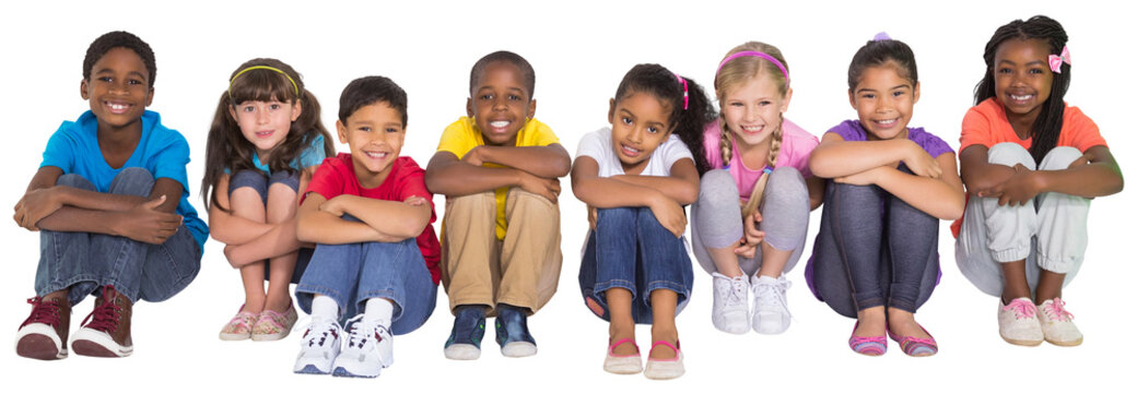 Digital png illustration of diverse children on transparent background