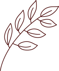 Hand drawn doodle autumn with leaf